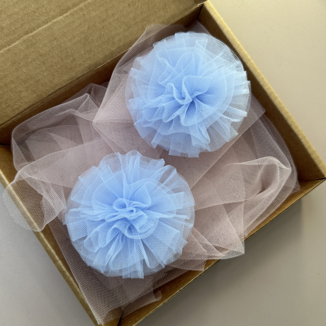 Бижутерия и аксессуары - Бант Мауа-МІ Пиончик мини голубой (0199-0130-3)#2