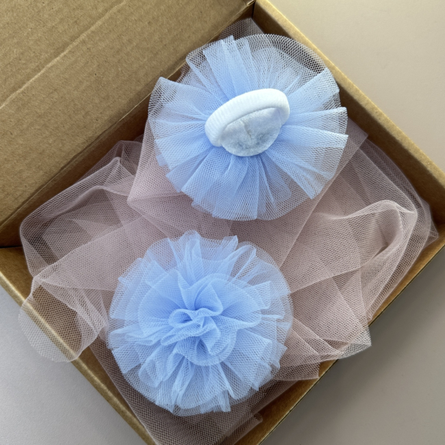 Бижутерия и аксессуары - Бант Мауа-МІ Пиончик мини голубой (0199-0130-3)#3