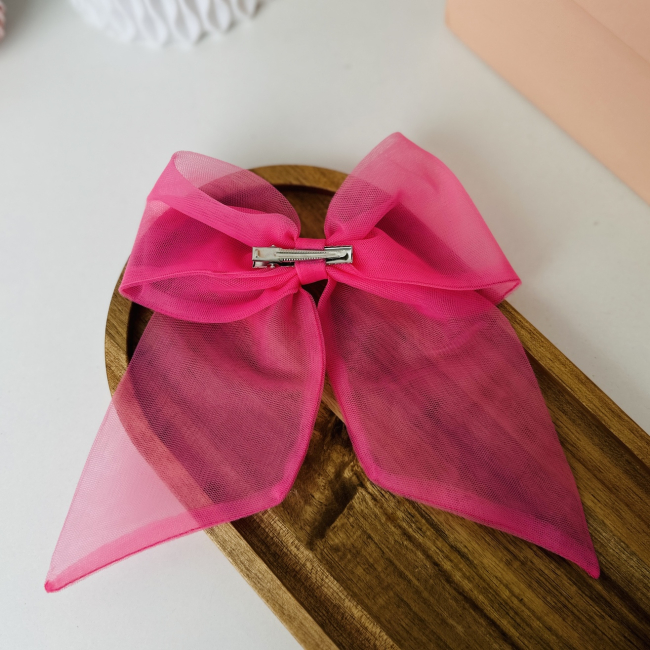 Бижутерия и аксессуары - Заколка Мауа-МІ Бантик Невесомость ярко-розовый (0199-0147-3-1)#3