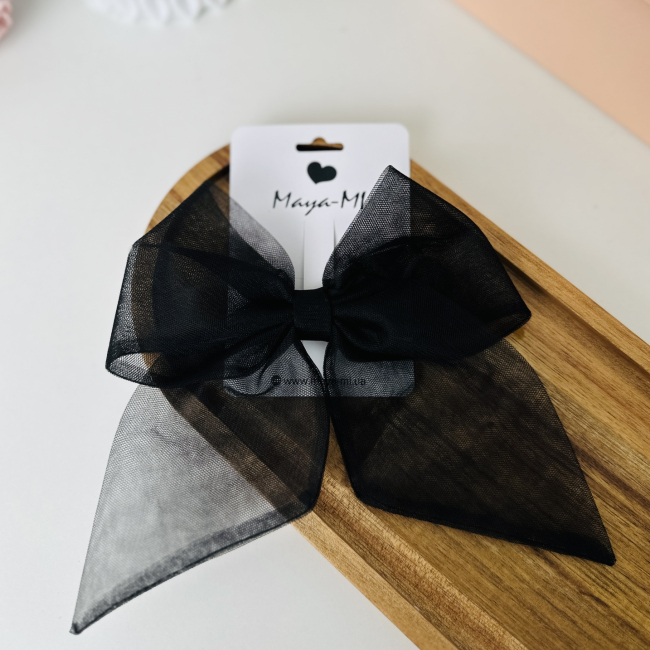 Бижутерия и аксессуары - Заколка Мауа-МІ Бантик Невесомость черный (0199-0147-6-1)#2