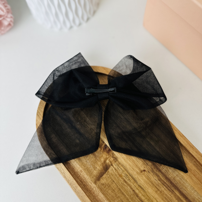 Бижутерия и аксессуары - Заколка Мауа-МІ Бантик Невесомость черный (0199-0147-6-1)#3