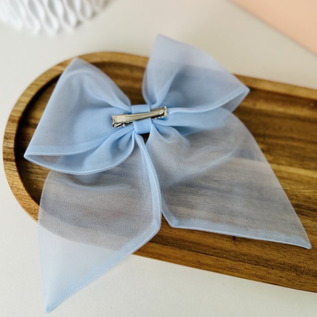 Бижутерия и аксессуары - Заколка Мауа-МІ Бантик Невесомость голубой (0199-0147-7-1)#2