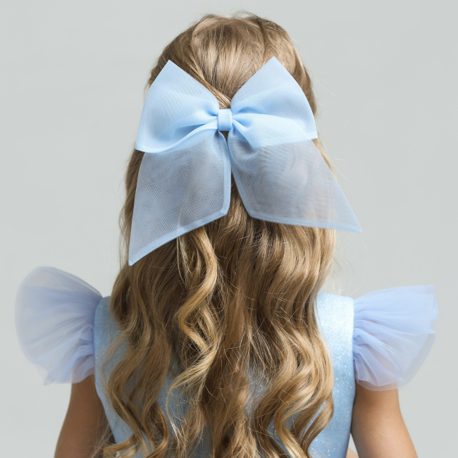 Бижутерия и аксессуары - Заколка Мауа-МІ Бантик Невесомость голубой (0199-0147-7-1)#3