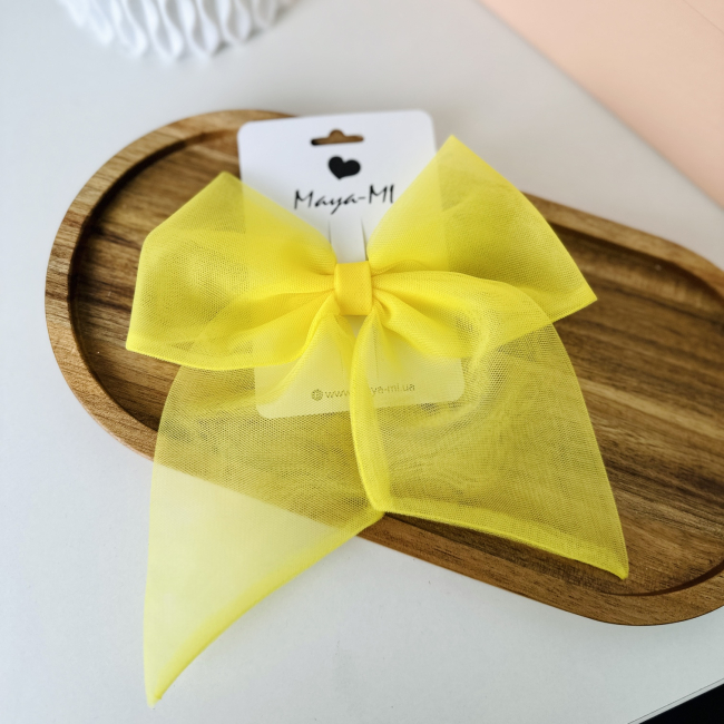Біжутерія та аксесуари - Заколка Мауа-МІ Бантик Невагомість жовтий (0199-0147-8-1)#2