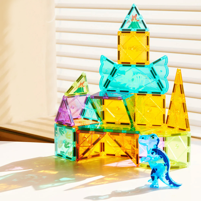 Магнитные конструкторы - Магнитный конструктор Mideer Jurassic adventure 48 деталей (MD1499)#3