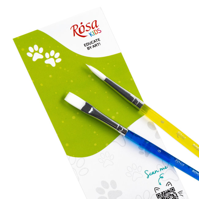 Канцтовары - Набор кистей Rosa Kids 2 шт (184162)#3