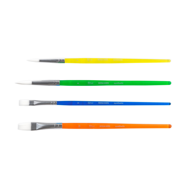 Канцтовары - Набор кистей Rosa Kids 4 шт (184165)#2