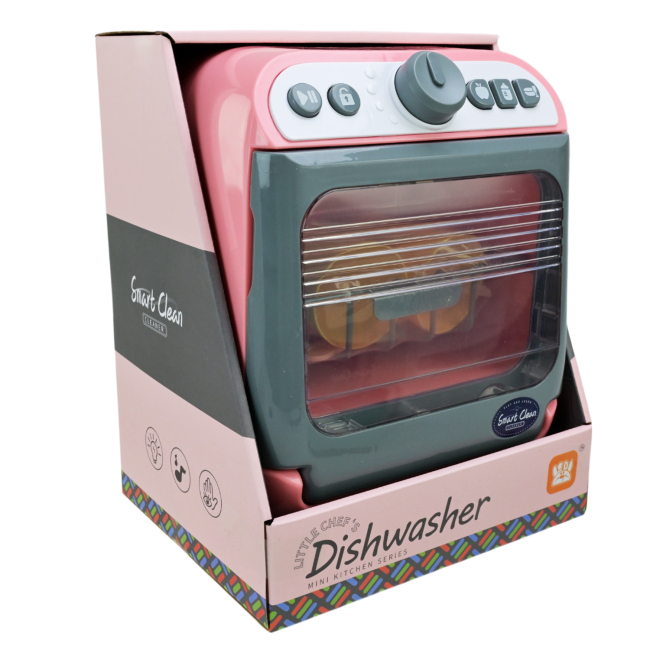 Дитячі кухні та побутова техніка - Ігровий набір Країна Іграшок Посудомийна машина рожева (LD-886A/B/1)#4