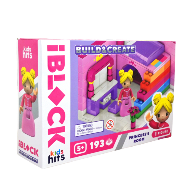 Конструкторы с уникальными деталями - Конструктор IBLOCK Build & create Princess's room 193 детали (KH08/007/1)#2