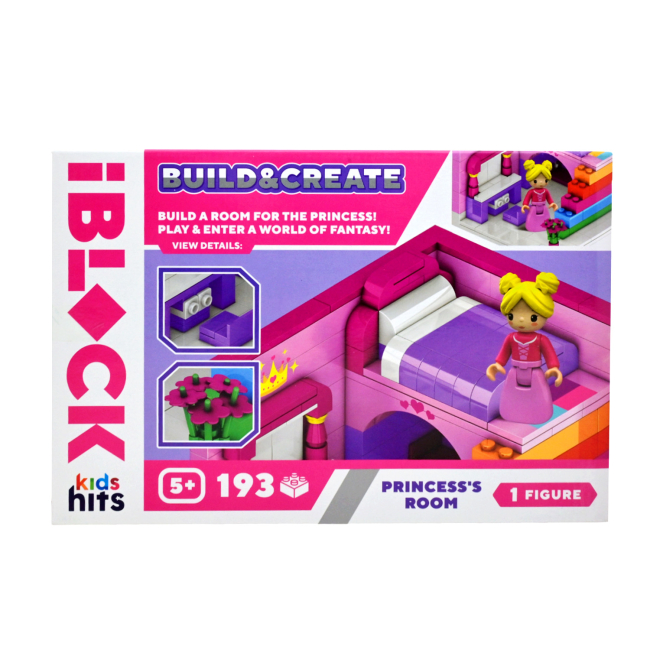 Конструкторы с уникальными деталями - Конструктор IBLOCK Build & create Princess's room 193 детали (KH08/007/1)#3
