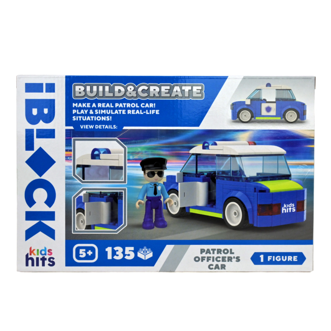 Конструктори з унікальними деталями - Конструктор IBLOCK Build & create Patrol car 135 деталей (KH41/002/3)#3