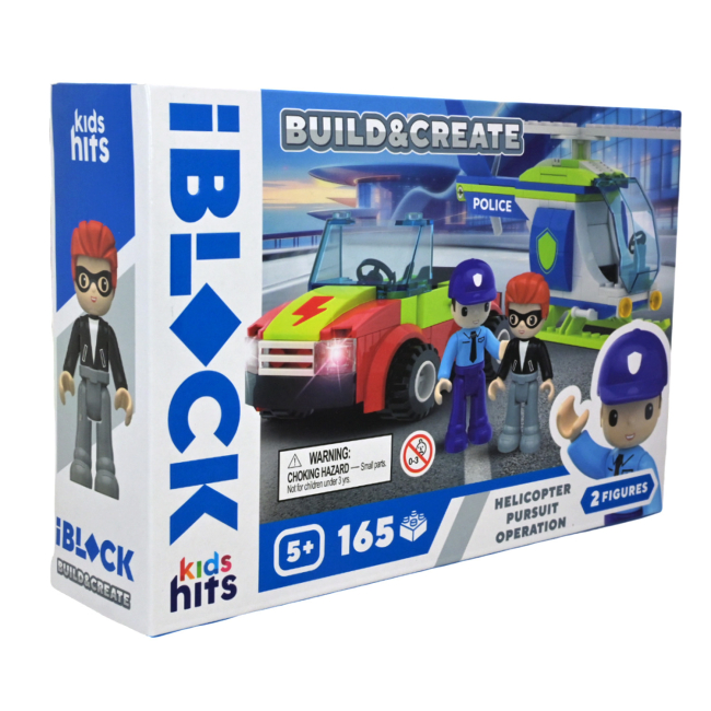 Конструктори з унікальними деталями - Конструктор IBLOCK Build & create Helicopter pursuit operation 165 деталей (KH41/003/1)#2
