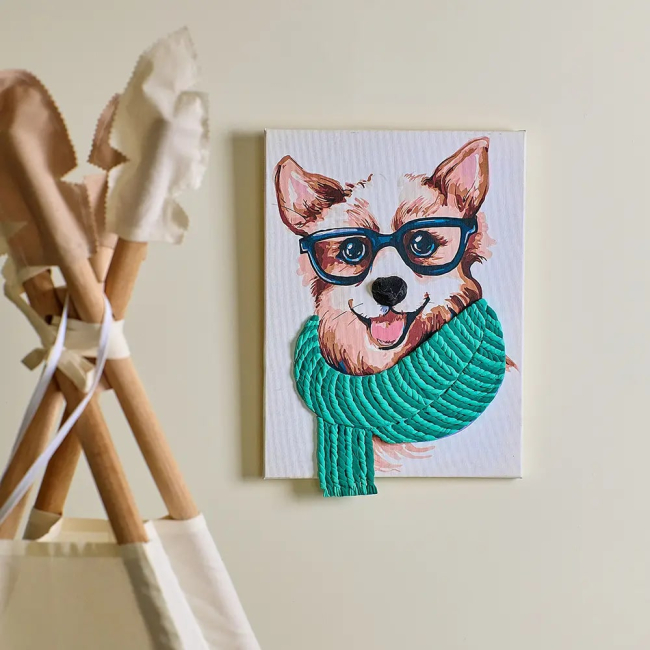 Товары для рисования - Картина по номерам ОКТО Стильный корги (30002)#5
