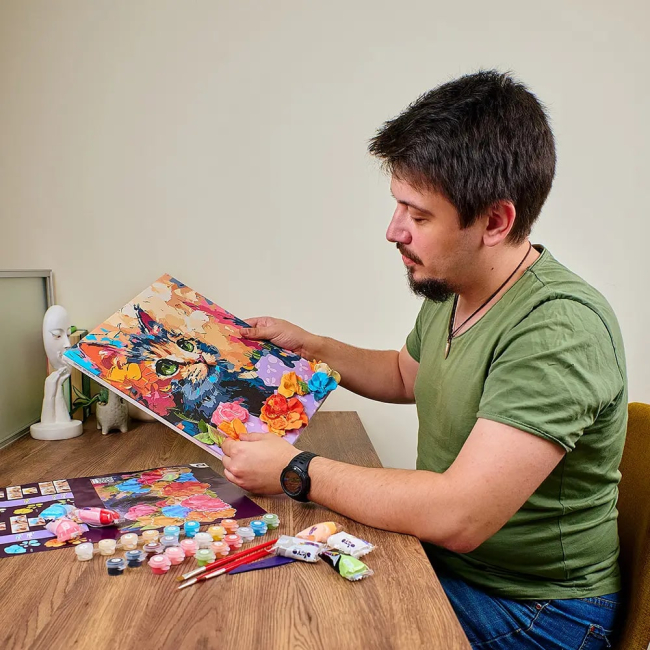 Товары для рисования - Картина по номерам ОКТО Пушистый котик (30003)#5