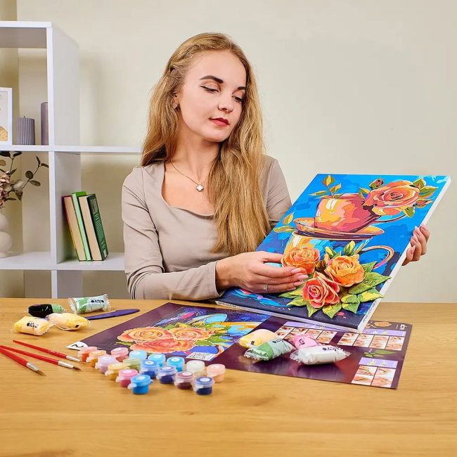 Товари для малювання - Картина за номерами ОКТО Таємниця чаювання (30005)#4