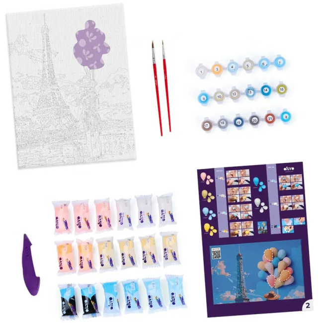 Товари для малювання - Картина за номерами ОКТО Вітання з Парижу (30006)#2