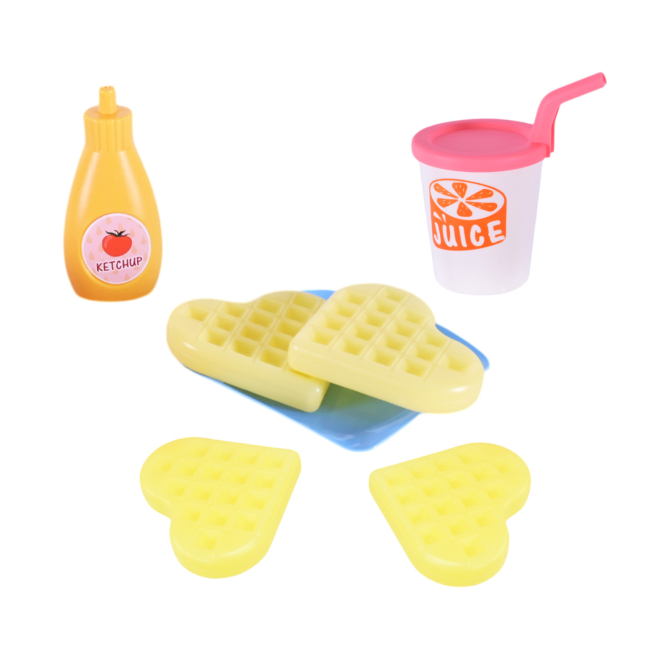 Детские кухни и бытовая техника - Игровой набор Shantou Jinxing Вафельница розовая (LD-662A/B/2)#3