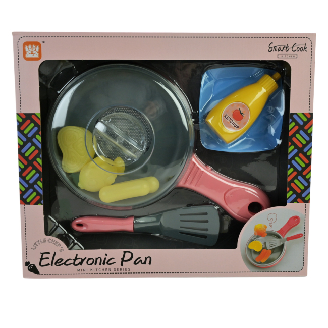 Дитячі кухні та побутова техніка - Ігровий набір Shantou Jinxing Пательня рожева (LD-661A/B/1)#2