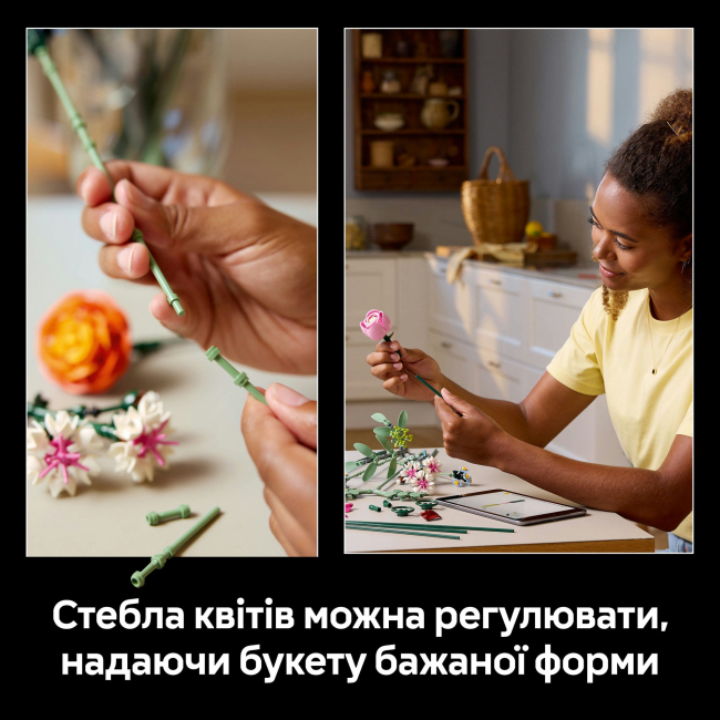 Конструкторы LEGO - Конструктор LEGO Botanicals Красивый букет розовых цветов (10342)#10