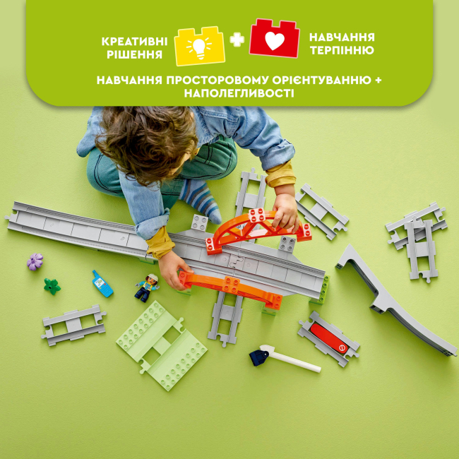 Конструкторы LEGO - Конструктор LEGO DUPLO Дополнительный набор. Железнодорожный мост и колеи (10426)#6
