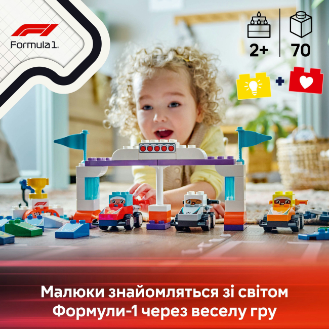 Конструктори LEGO - Конструктор LEGO DUPLO Автомобілі для перегонів і пілоти команд Формули-1 (10445)#5