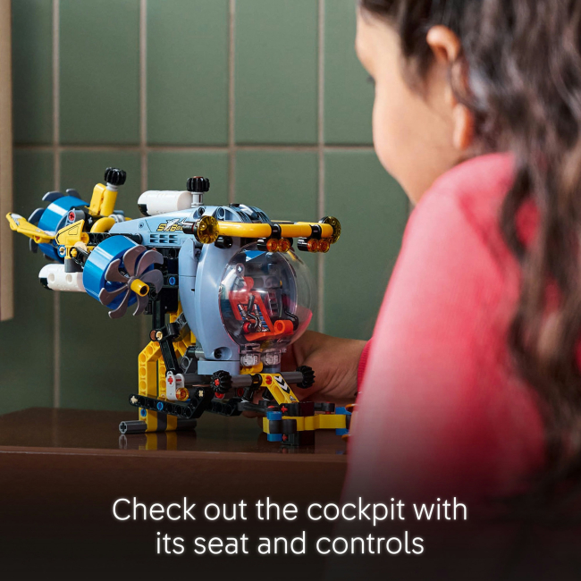Конструктори LEGO - Конструктор LEGO Technic Глибоководний дослідницький підводний човен (42201)#10
