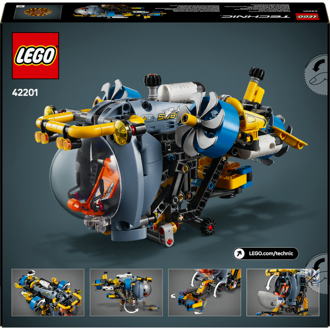 Конструктори LEGO - Конструктор LEGO Technic Глибоководний дослідницький підводний човен (42201)#3