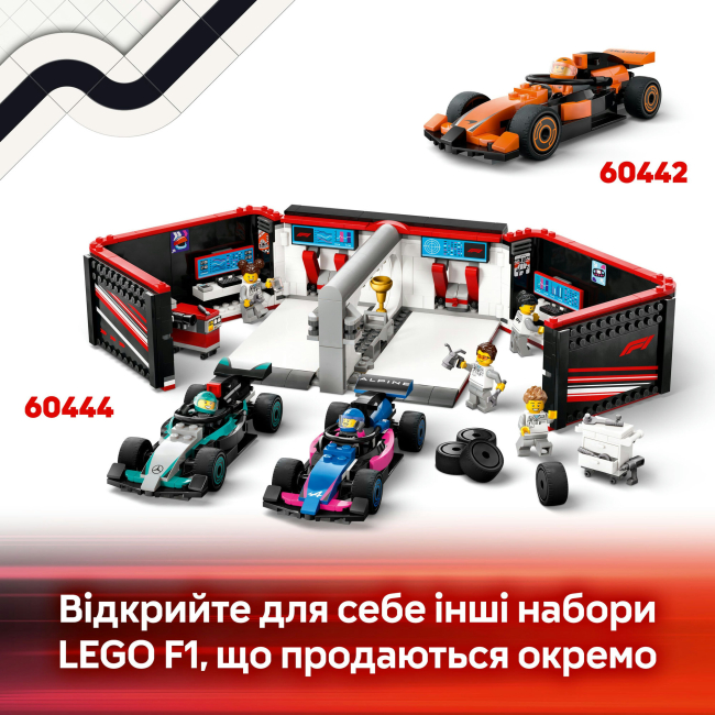 Конструктори LEGO - Конструктор LEGO City Піт-стоп і піт-екіпаж F1 з болідом Ferrari (60443)#10