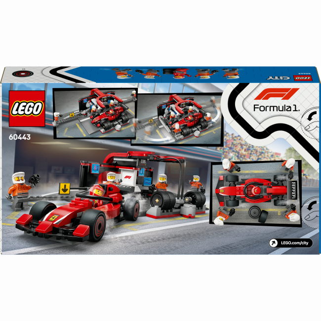 Конструктори LEGO - Конструктор LEGO City Піт-стоп і піт-екіпаж F1 з болідом Ferrari (60443)#3