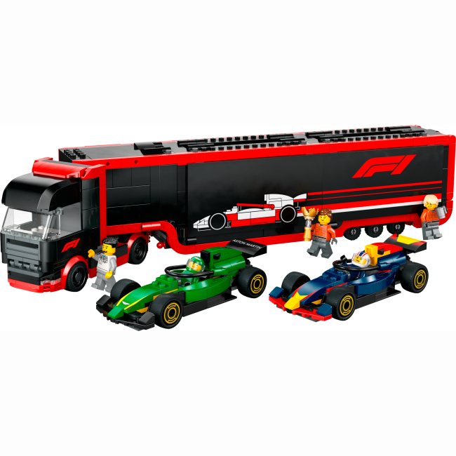Конструкторы LEGO - Конструктор LEGO City Грузовик F1 с автомобилями RB20 и AMR24 (60445)#2