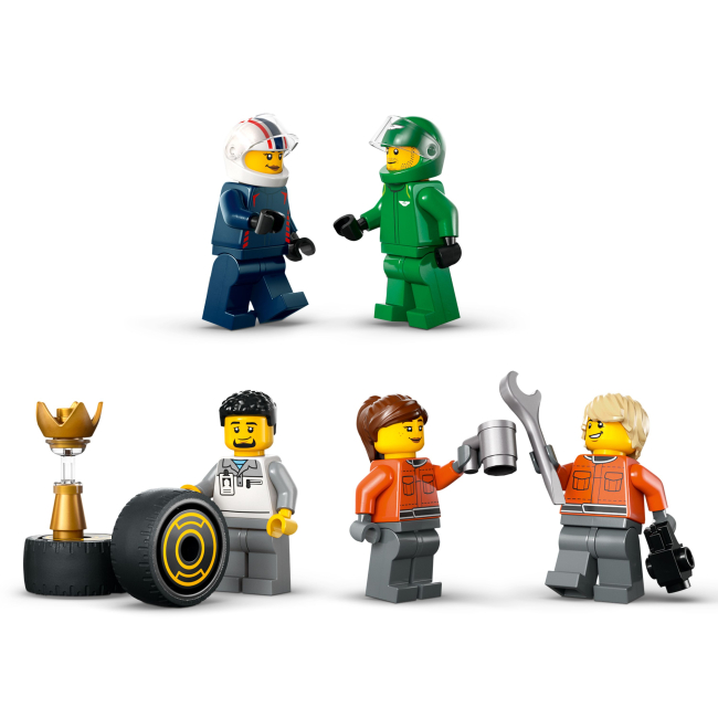 Конструкторы LEGO - Конструктор LEGO City Грузовик F1 с автомобилями RB20 и AMR24 (60445)#4