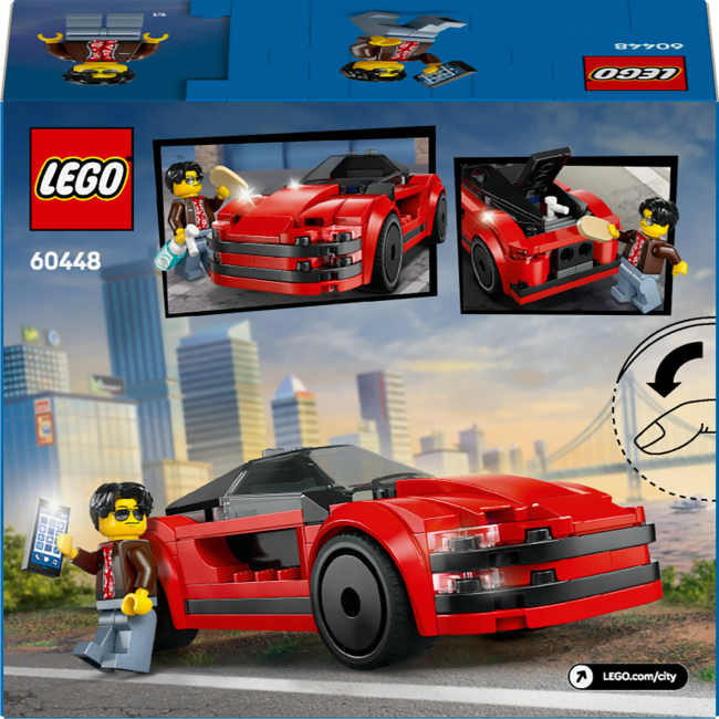 Конструктори LEGO - Конструктор LEGO City Червоний спортивний автомобіль (60448)#3