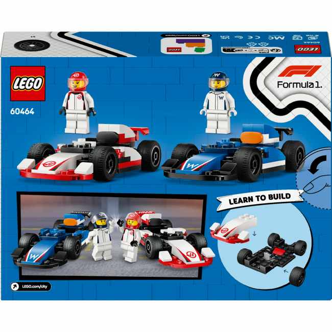 Конструктори LEGO - Конструктор LEGO City Автомобілі для перегонів F1 команд Williams Racing та Haas F1 (60464)#3