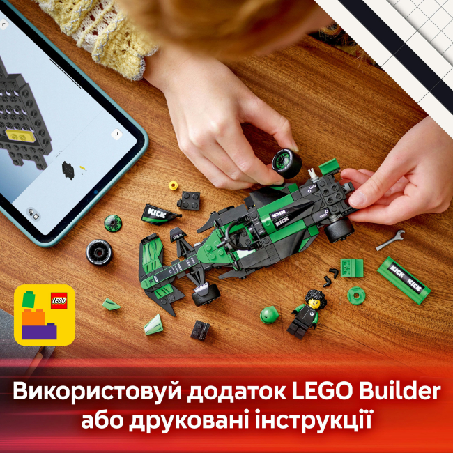 Конструкторы LEGO - Конструктор LEGO Speed Champions Автомобиль для гонки KICK Sauber F1 Team C44 (77247)#9