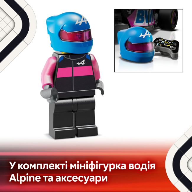 Конструкторы LEGO - Конструктор LEGO Speed Champions Автомобиль для гонки BWT Alpine F1 Team A524 (77248)#7