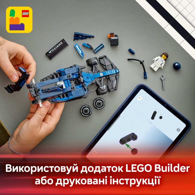 Конструктори LEGO - Конструктор LEGO Speed Champions Автомобіль для перегонів F1 Williams Racing FW46 (77249)#9