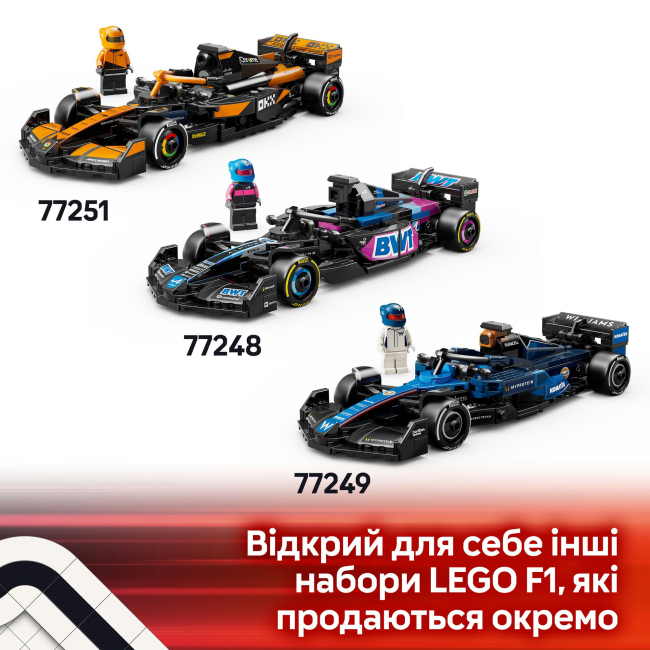 Конструктори LEGO - Конструктор LEGO Speed ​​Champions Автомобіль для перегонів MoneyGram Haas F1 Team VF-24 (77250)#10