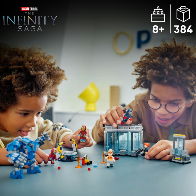 Конструктори LEGO - Конструктор LEGO Marvel Super Heroes Лабораторія Залізної Людини: зал обладунків (76315)#5