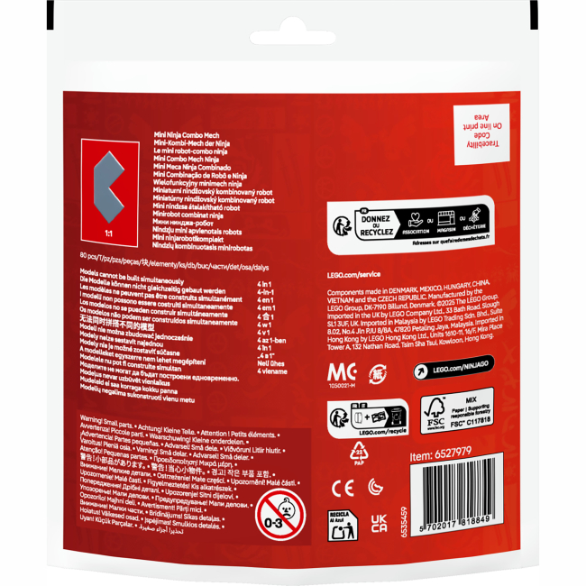 Конструкторы LEGO - Конструктор LEGO NINJAGO Минининдзя комбо робот (30699)#3