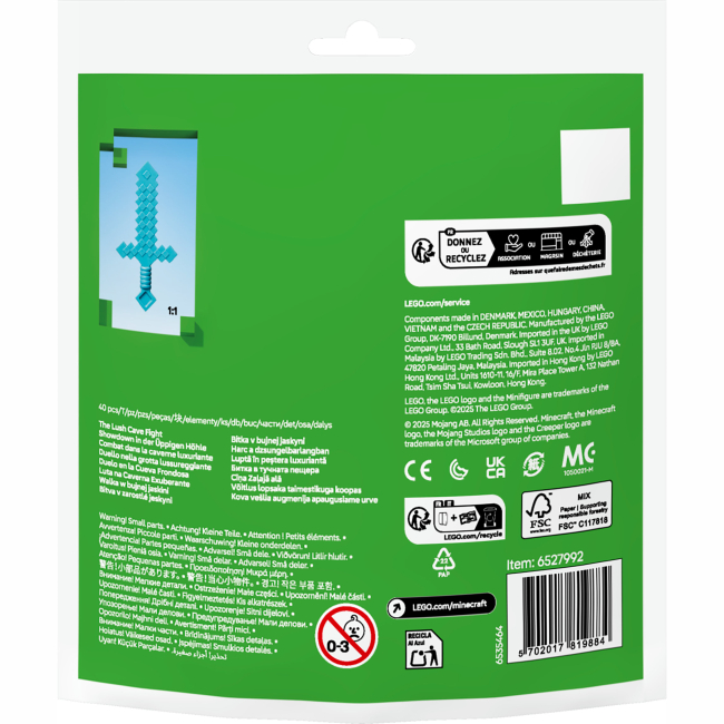 Конструктори LEGO - Конструктор LEGO Minecraft Бій в печері з хащами (30705)#3