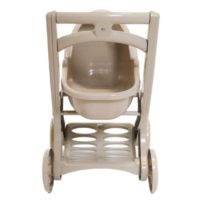 Транспорт и питомцы - Коляска для кукол Doloni с люлькой бежевая (0121/02eco)#3