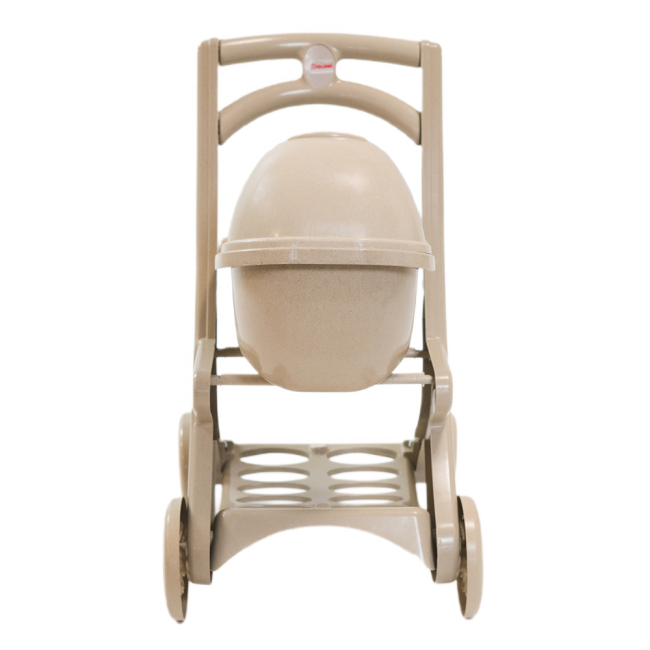 Транспорт и питомцы - Коляска для кукол Doloni с люлькой бежевая (0121/02eco)#4