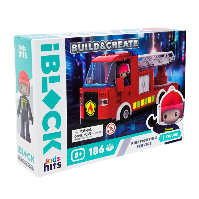 Конструктори з унікальними деталями - Конструктор IBLOCK Build & create Firefighting service 186 деталей (KH17/001/3)#2