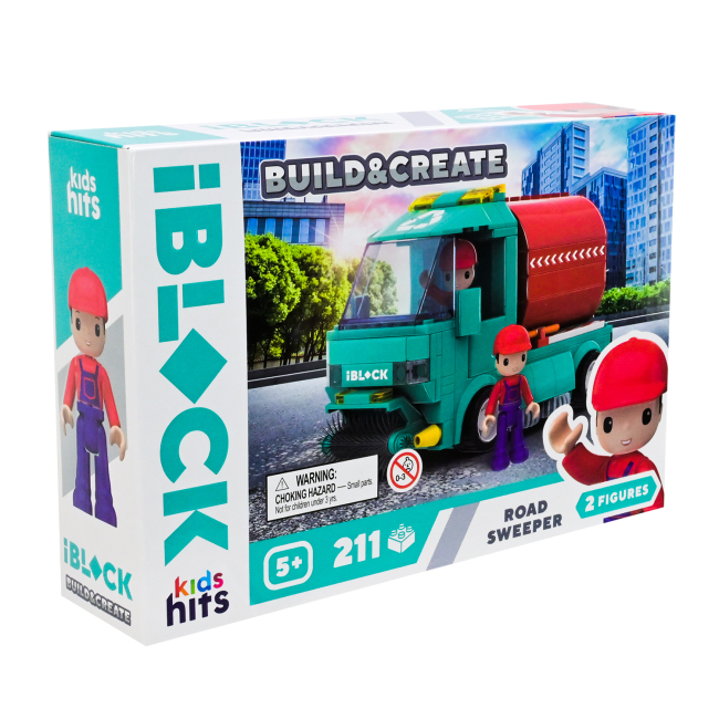 Конструктори з унікальними деталями - Конструктор IBLOCK Build & create Road sweeper 211 деталей (KH17/005/3)#2
