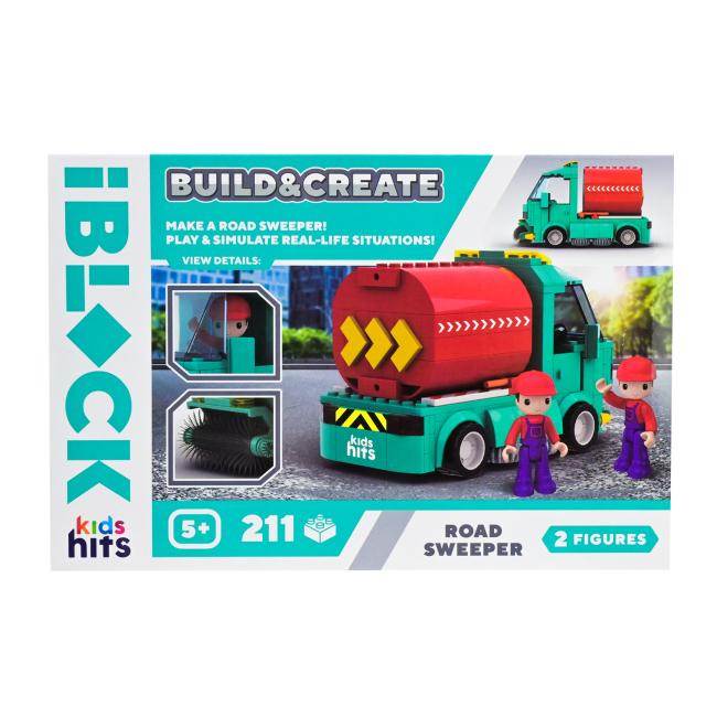 Конструктори з унікальними деталями - Конструктор IBLOCK Build & create Road sweeper 211 деталей (KH17/005/3)#3