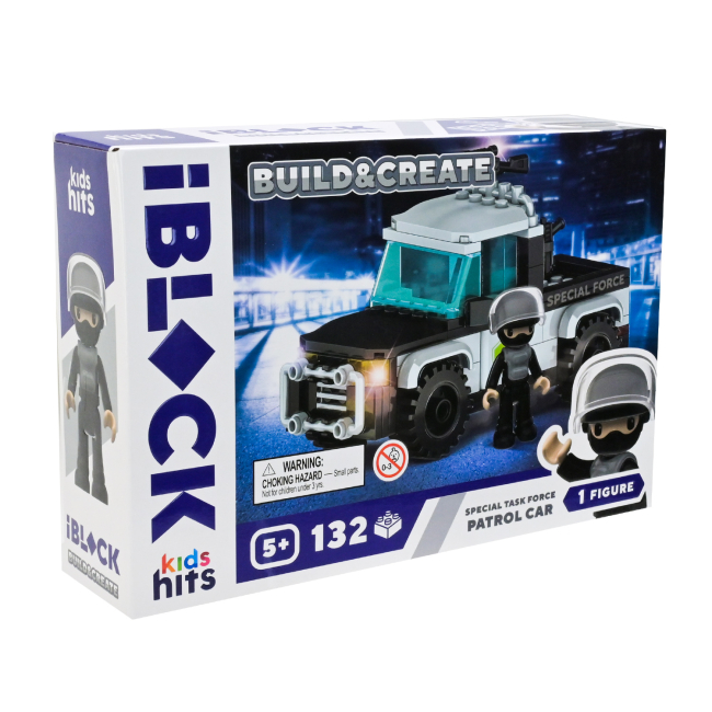 Конструктори з унікальними деталями - Конструктор IBLOCK Build & create Patrol car 132 деталі (KH42/003/1)#2