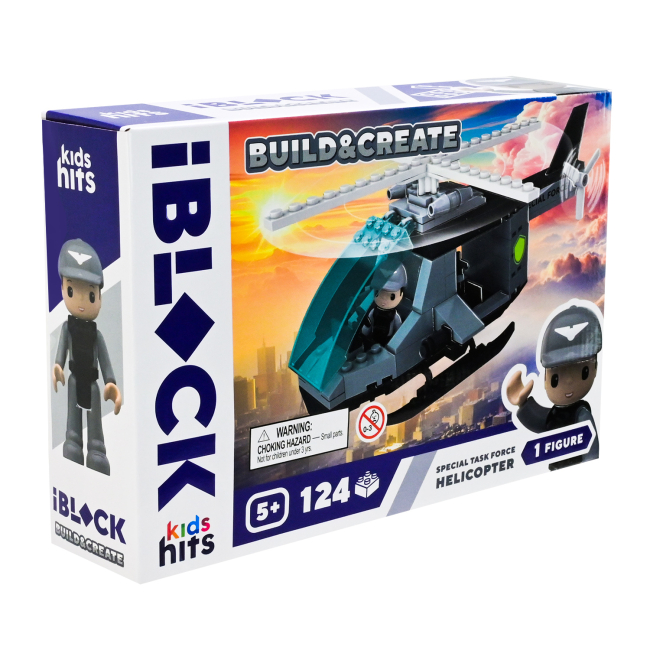 Конструктори з унікальними деталями - Конструктор IBLOCK Build & create Helicopter 124 деталі (KH42/003/3)#2