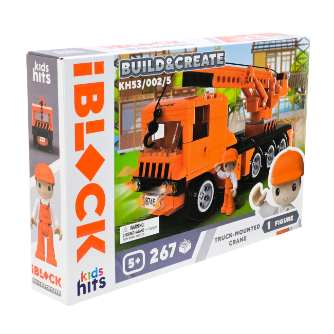 Конструктори з унікальними деталями - Конструктор IBLOCK Build & create Truck-mounted crane 267 деталей (KH53/002/5)#2