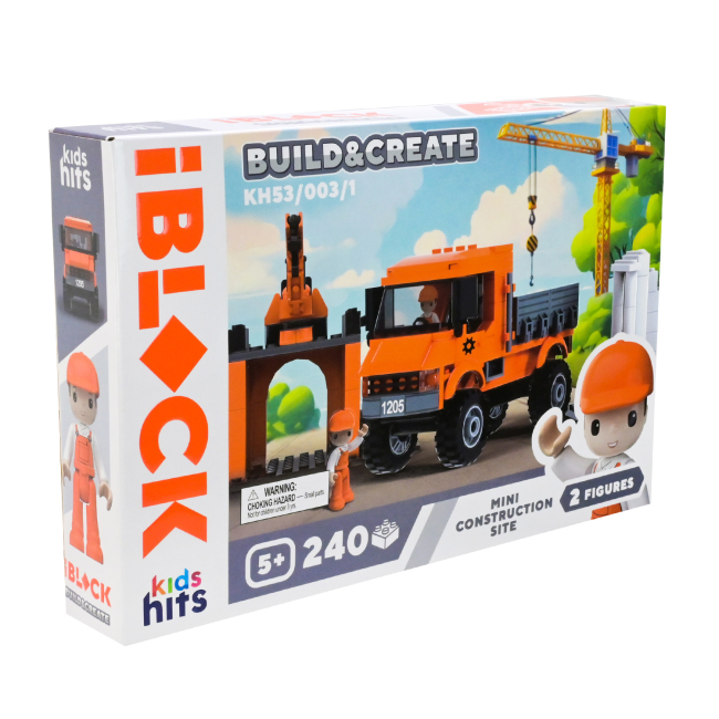 Конструктори з унікальними деталями - Конструктор IBLOCK Build & create Mini construction site 240 деталей (KH53/003/1)#2