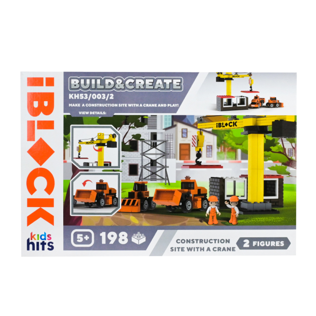 Конструктори з унікальними деталями - Конструктор IBLOCK Build & create Construction site 198 деталей (KH53/003/2)#3